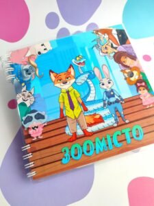 Інтерактивний альбом на липучках «Зоомісто» | 70+ елементів | 5 розворотів | Формат 20×20 см  