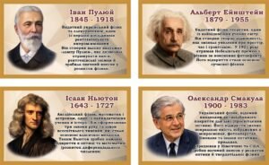 Пластикові стенди «Історія фізики: постаті та досягнення» (Код: 3-1044)  