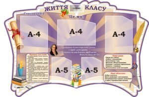 Інформаційний пластиковий стенд «Життя класу» (Артикул: 3-1075)  